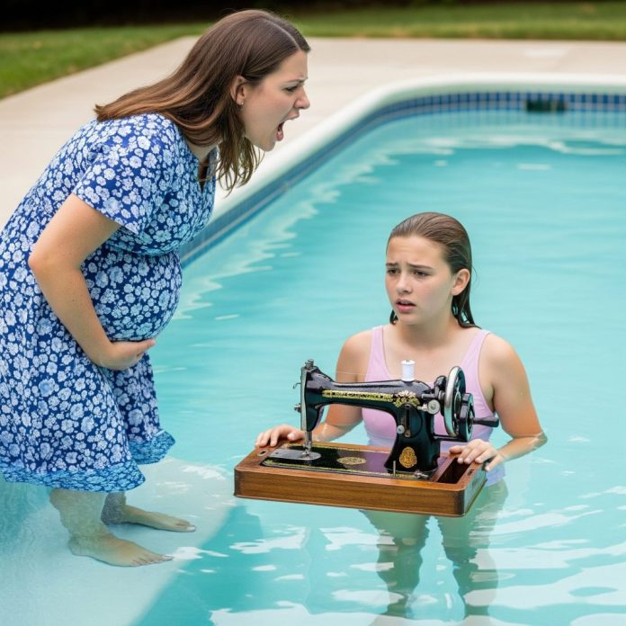 My 16-year-old daughter spent months saving every dollar for her dream sewing machine — her pride and joy. But when she didn’t finish her chores fast enough, her cruel stepmother threw it into the pool while my ex-husband stood by and did nothing. They thought I’d break down in tears. They had no idea I was about to teach them what it really feels like to lose something you love.
