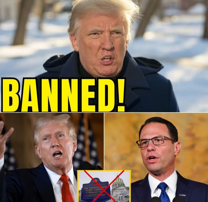 CELEBRITY💥 PENNSYLVANIA EXPLOSION: GOVERNOR JOSH SHAPIRO JUST BANNED T.R.U.M.P FROM PENNSYLVANIA AFTER DISASTROUS RALLY MELTDOWN — HIS STATEMENT ON PRESIDENT T.R.U.M.P INSTANTLY WITH A NATION-SHATTERING BOMBSHELL⚡